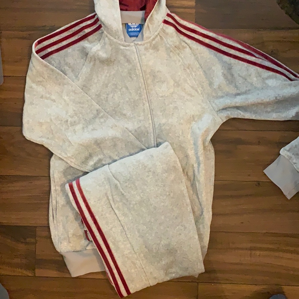 Velour track suit